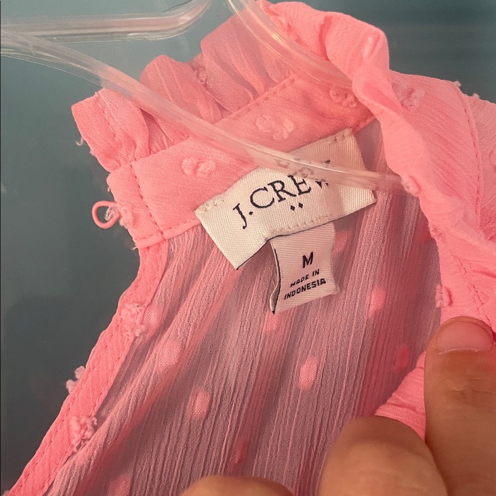 J. Crew Factory Pink Textured Blouse - Picture 2 of 4